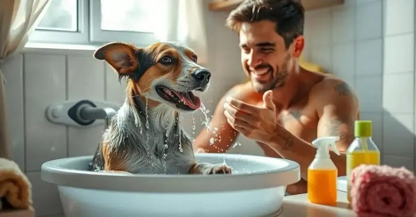Como Dar Banho em Casa Sem Estresse Para Você e Seu Cão