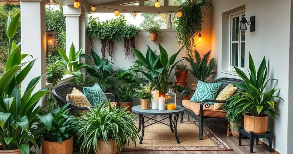 decoração de varanda pequena