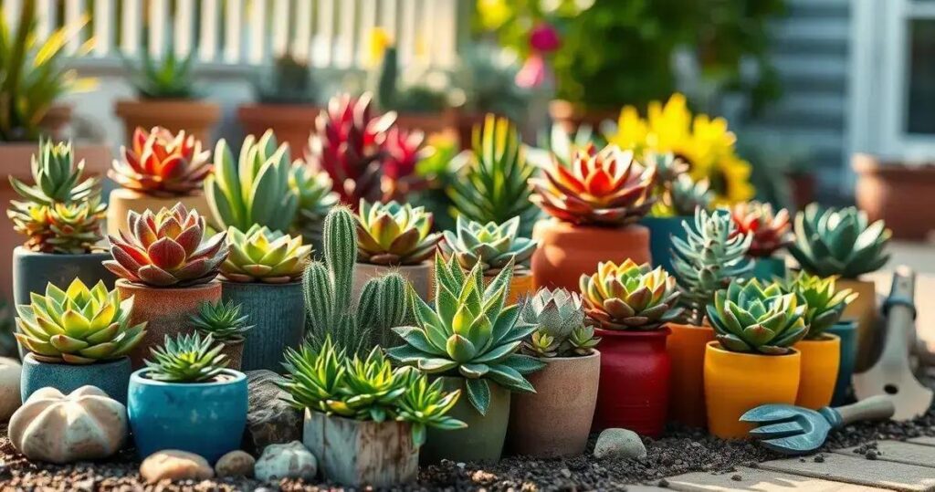 jardim de suculentas